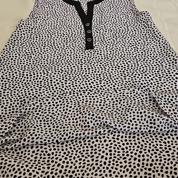 Greg & Gray Loose Fitting Sleeveless Top Black/White Small - Picture 11 of 16
